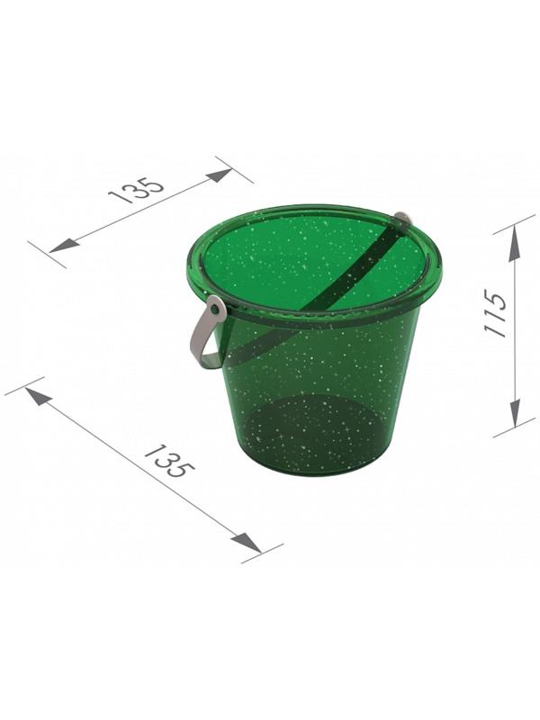 Набор для игры в песке №4: 3 формочки, ведро, совок