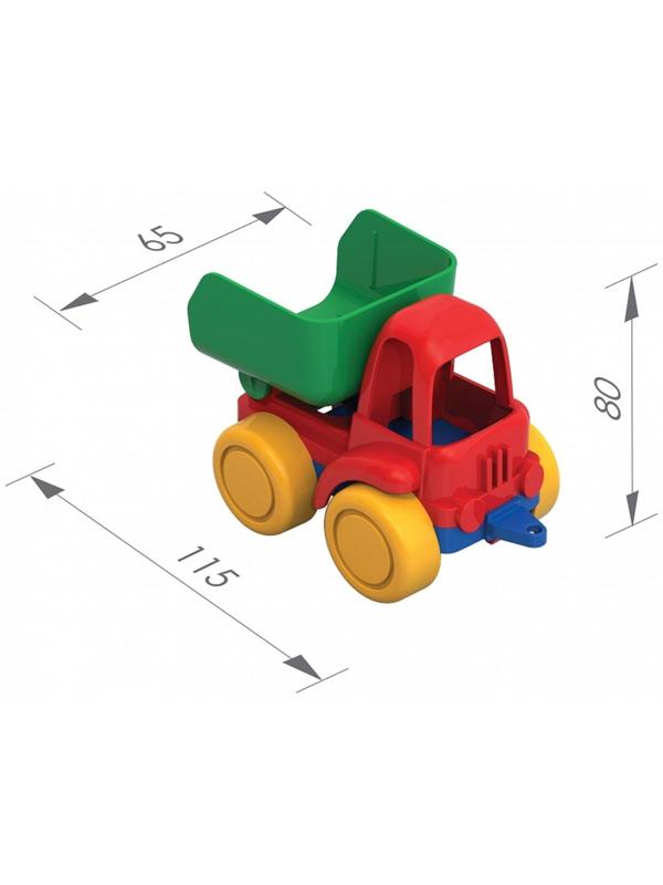 Набор для игры в песке №41: грузовик, 3 формочки, грабли, совок