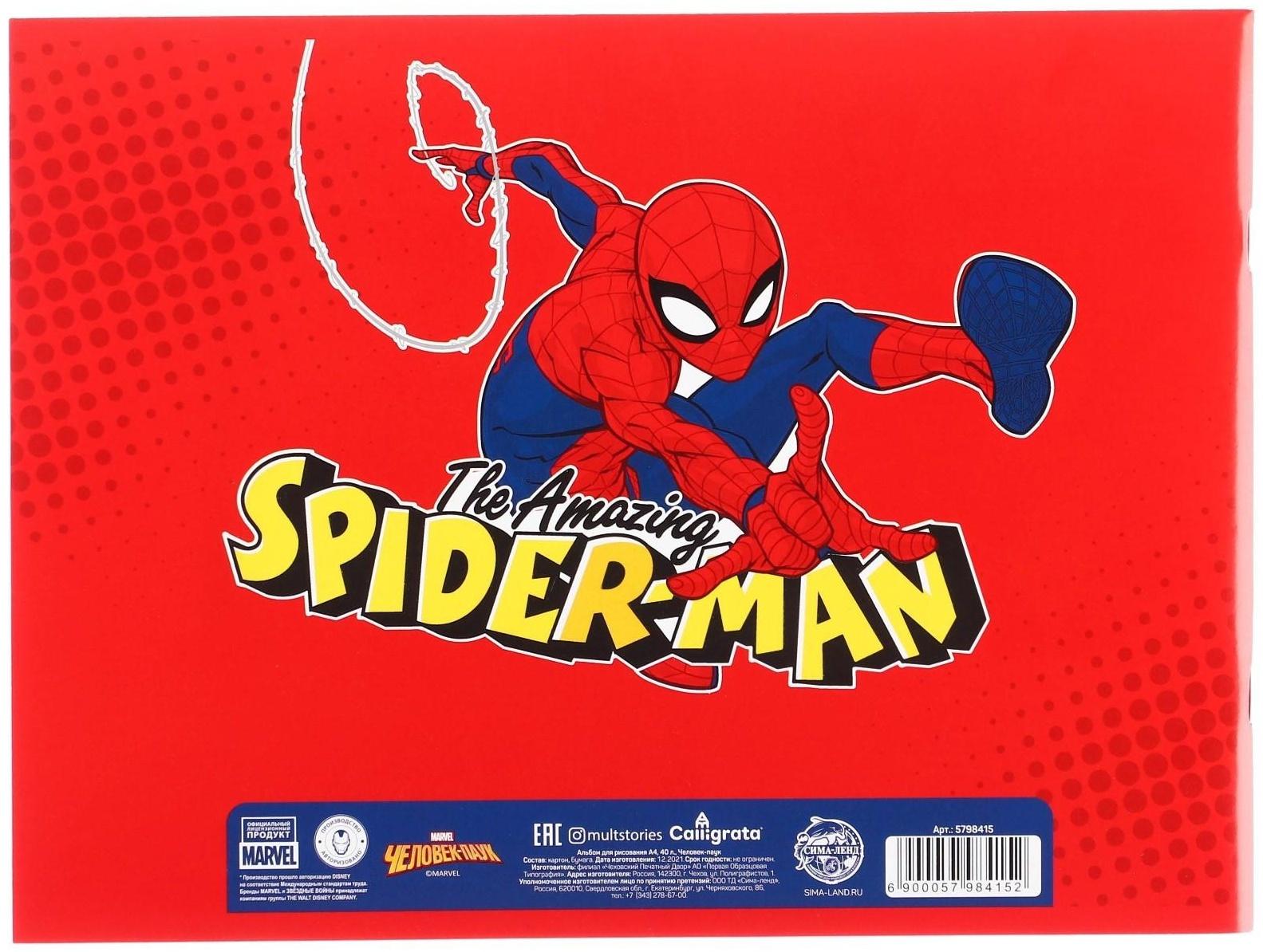 Подарочный набор для творчества, Человек Паук, 6 предметов