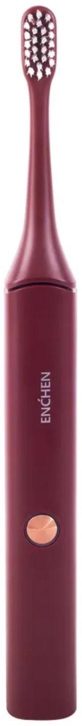 Электрическая зубная щетка Enchen Aurora T+, звуковая, 40000 дв/мин, 1 насадка, красная