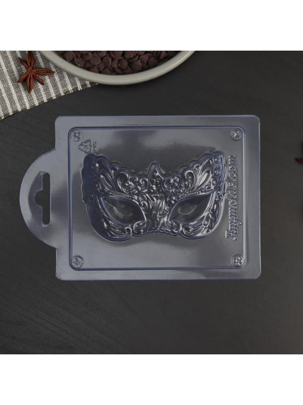 Форма для шоколада и конфет «Карнавальная маска», 9,1×5,5×2,3 см, цвет прозрачный