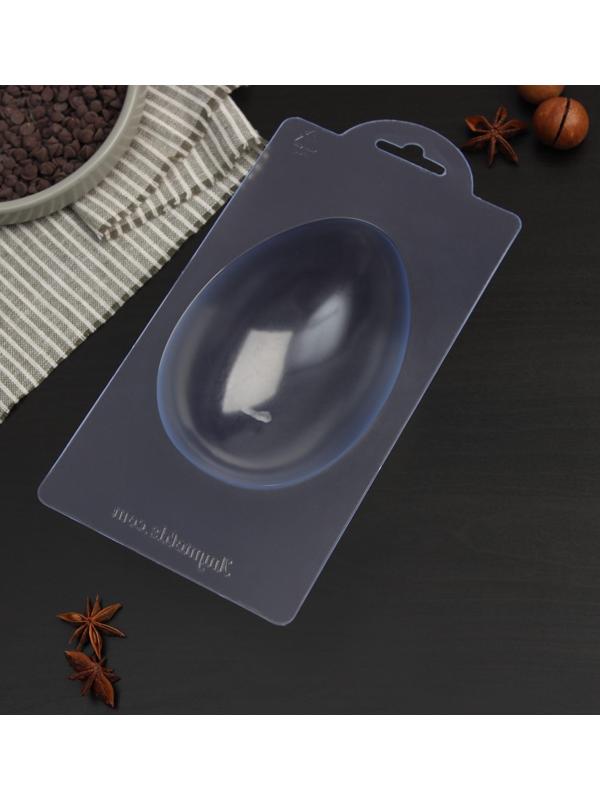 Форма для шоколада и конфет «Яйцо среднее», 13,5×9,4×4,7 см, цвет прозрачный