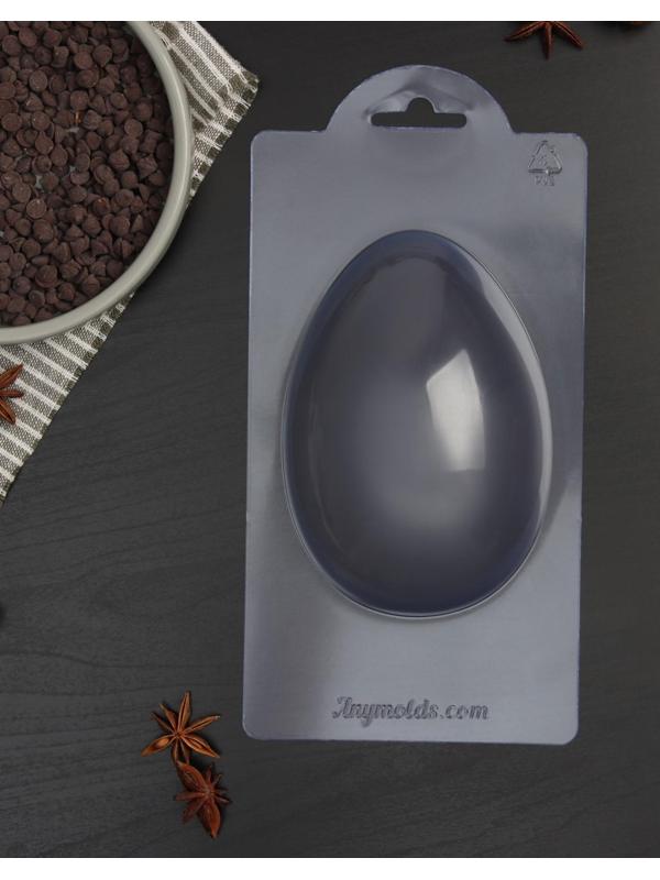 Форма для шоколада и конфет «Яйцо среднее», 13,5×9,4×4,7 см, цвет прозрачный