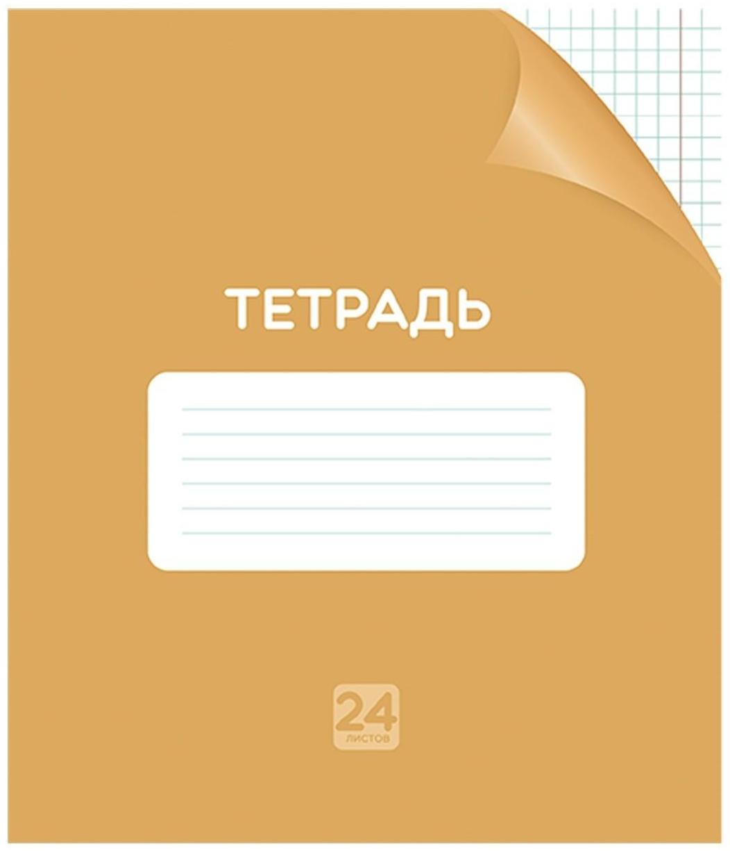 Тетрадь 24 листа в клетку Однотонная 