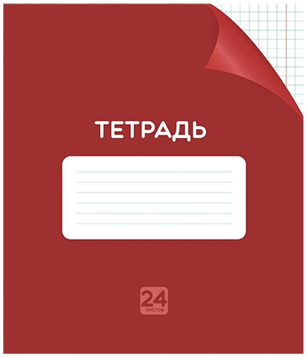 Тетрадь 24 листа в клетку Однотонная 
