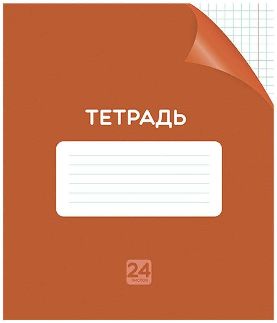 Тетрадь 24 листа в клетку Однотонная 