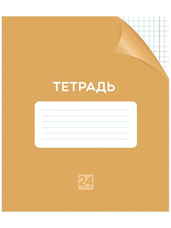 Тетрадь 24 листа в клетку Однотонная 