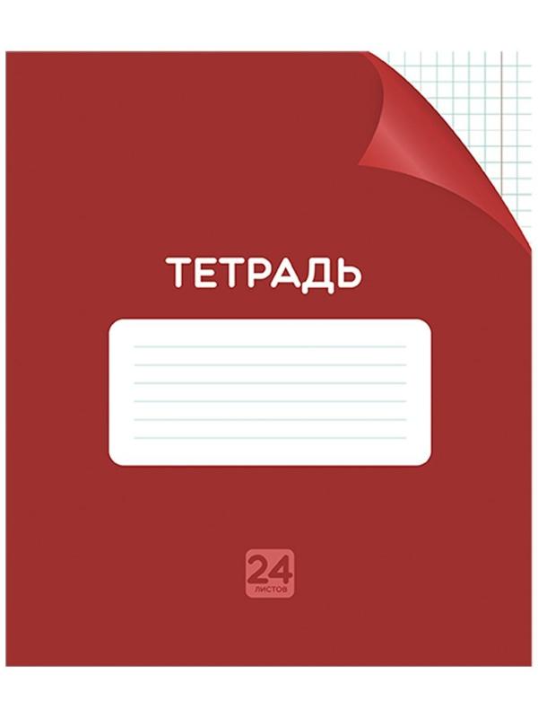 Тетрадь 24 листа в клетку Однотонная 