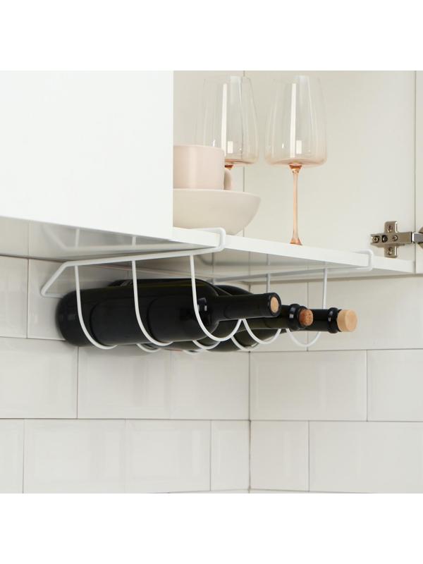 Полка подвесная для бутылок, белая, 33×31,5×13 см