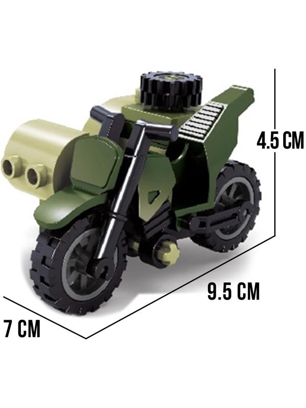 Конструктор Армия «Мотоцикл с коляской», 25 деталей