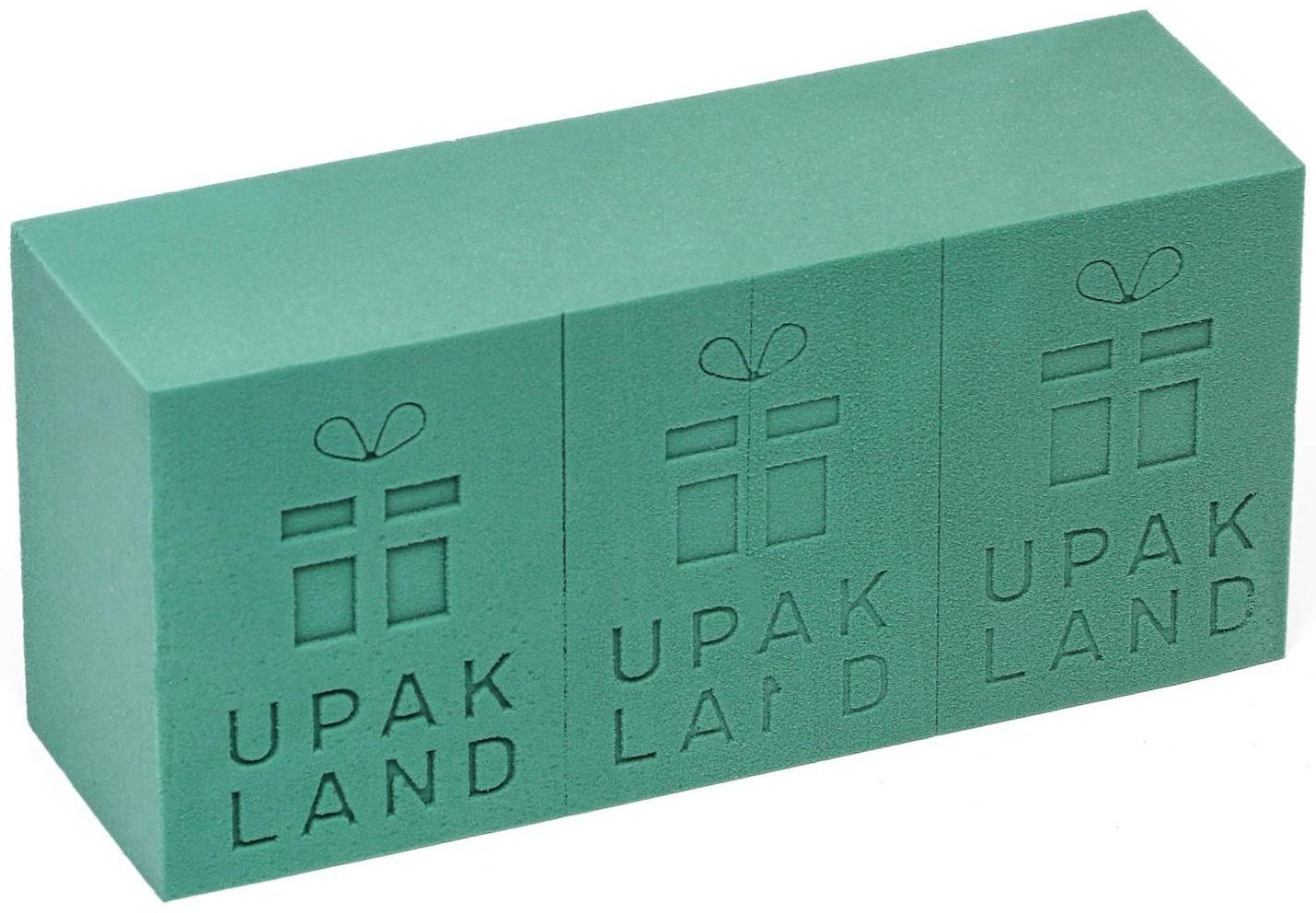 Губка флористическая для живых цветов «UPAK LAND» 22,5 Х 10,5 Х 7 см 10 шт.