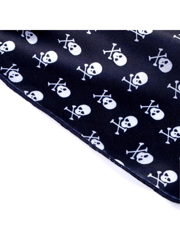 Карнавальный Набор:бандана с черепами,маска челюсти латекс, белая,т.наклейка