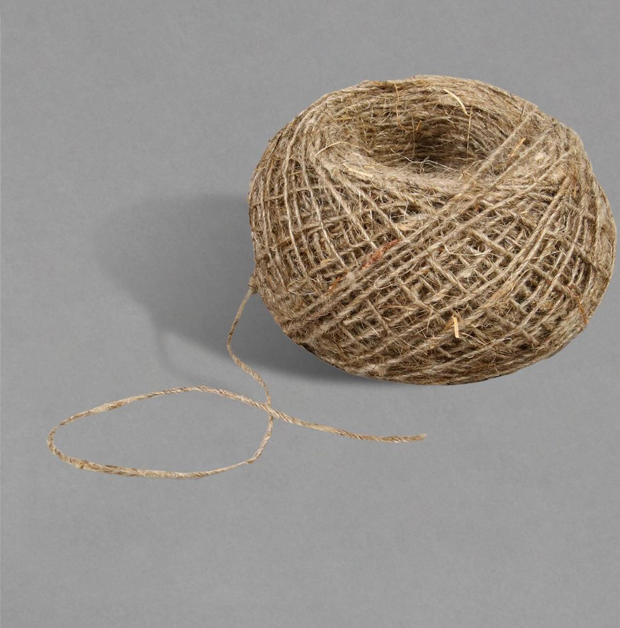 Шпагат для подвязки растений, 50 м, льняной