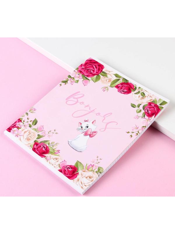 Тетрадь 48 листов в клетку, картонная обложка, Bonjour, Коты-аристократы /  1 шт.