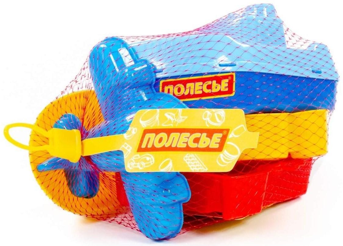 Набор для игры в песке №380: кораблик «Волна», совок, 3 формочки, цвета МИКС