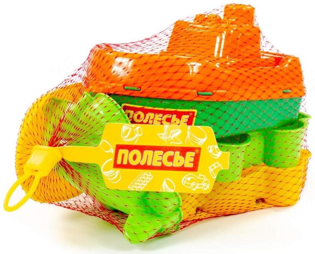 Набор для игры в песке №380: кораблик «Волна», совок, 3 формочки, цвета МИКС