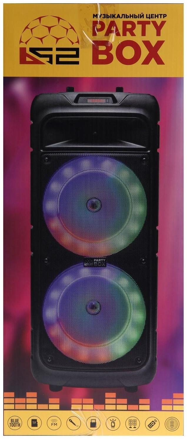 Портативная караоке система В52 Party Box, 40 Вт, FM, AUX, USB, BT, 4500 мАч, подсв., чёрная