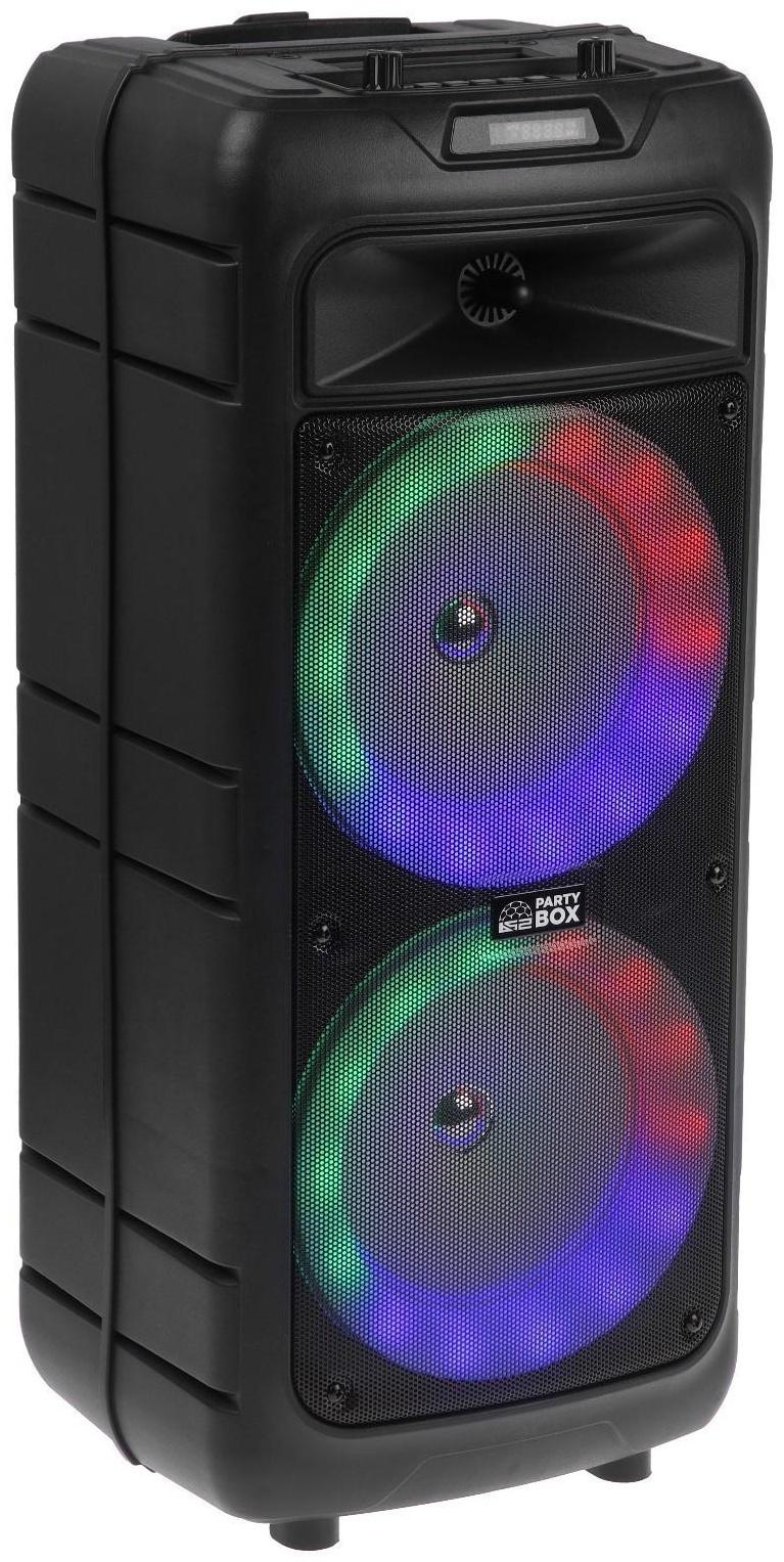 Портативная караоке система В52 Party Box, 40 Вт, FM, AUX, USB, BT, 4500 мАч, подсв., чёрная