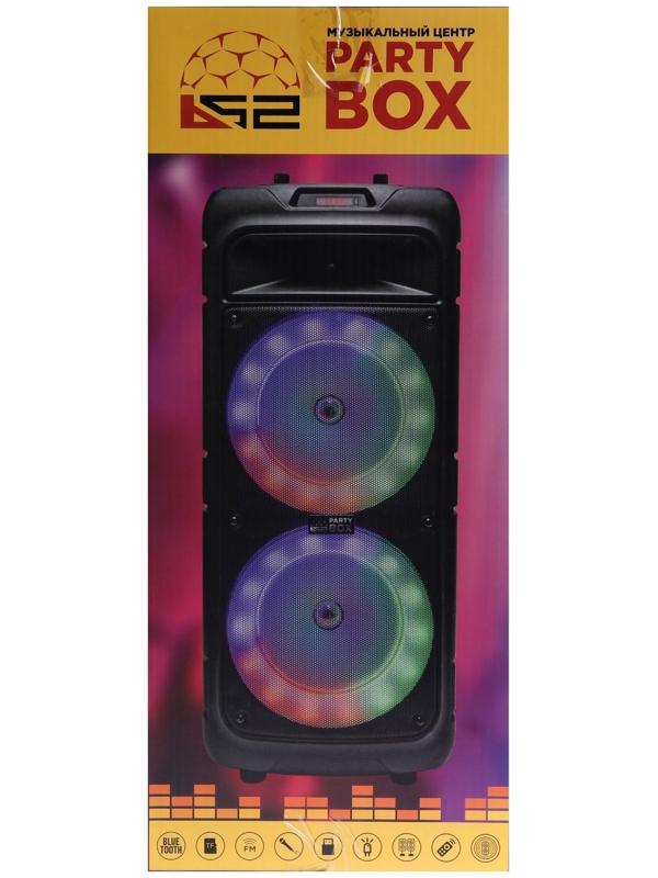 Портативная караоке система В52 Party Box, 40 Вт, FM, AUX, USB, BT, 4500 мАч, подсв., чёрная