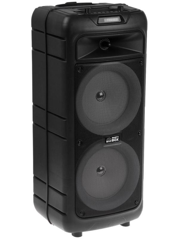Портативная караоке система В52 Party Box, 40 Вт, FM, AUX, USB, BT, 4500 мАч, подсв., чёрная