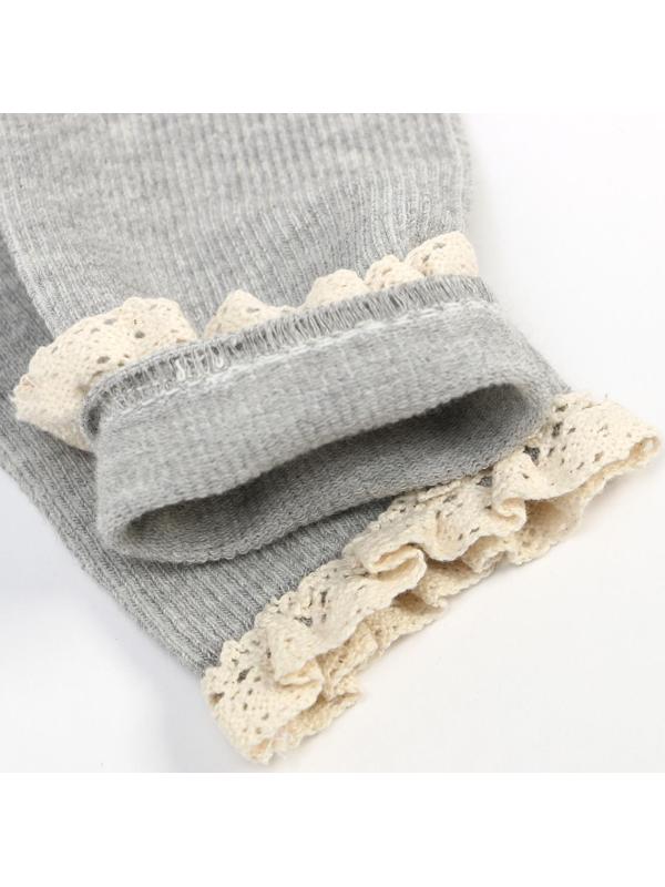 Носки женские MINAKU с рюшей цвет серый, р-р 36-39 (25-27 см)