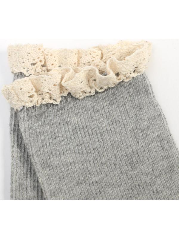 Носки женские MINAKU с рюшей цвет серый, р-р 36-39 (25-27 см)