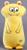 Мягкая игрушка-подушка «Кот зубастик», 50 см, цвет жёлтый