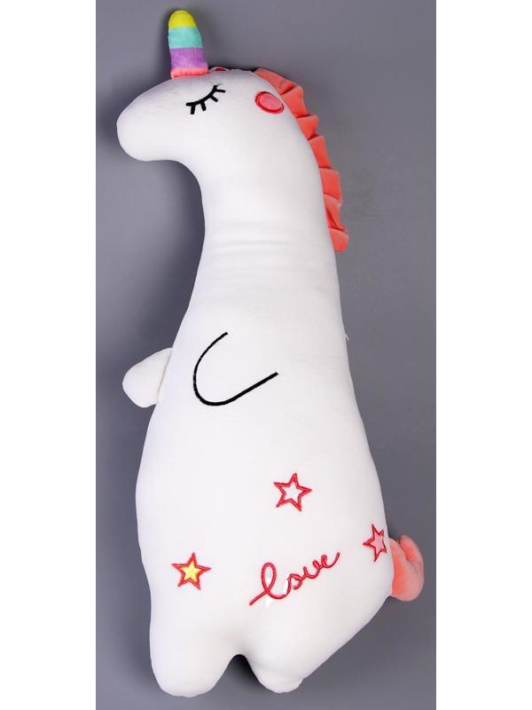 Мягкая игрушка-подушка «Единорожка», 60 см, цвет белый
