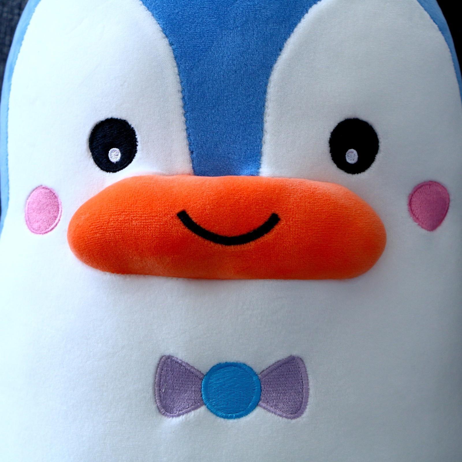 Мягкая игрушка-подушка «Пингвин с бантиком», 50 см, цвет бело-голубой
