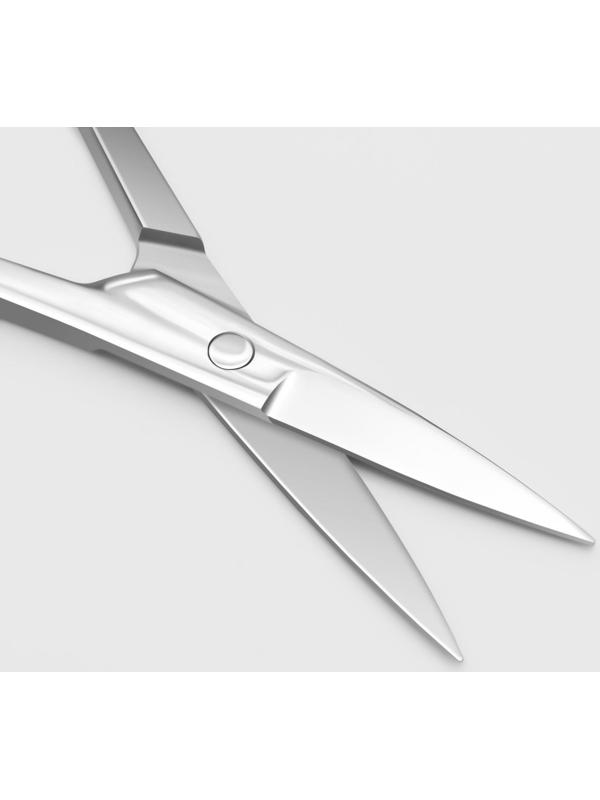 Ножницы маникюрные, прямые, узкие, 10,5 см, цвет серебристый