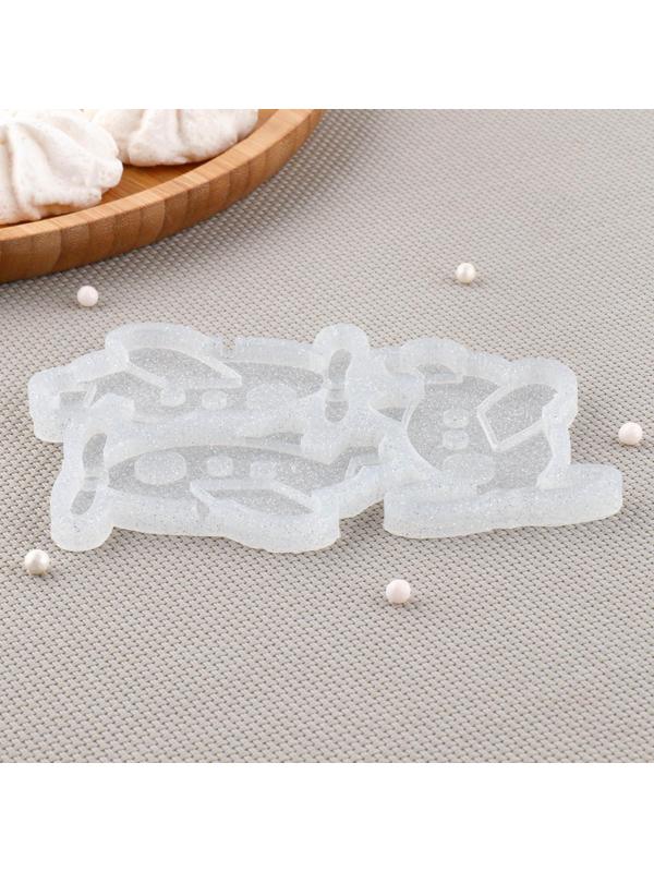 Силиконовый молд для леденцов и шоколада «Самолетик», 7×4,5 см, цвет прозрачный