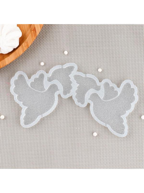 Силиконовый молд для леденцов и шоколада «Голуби», 7×6, 4×4 см, цвет прозрачный