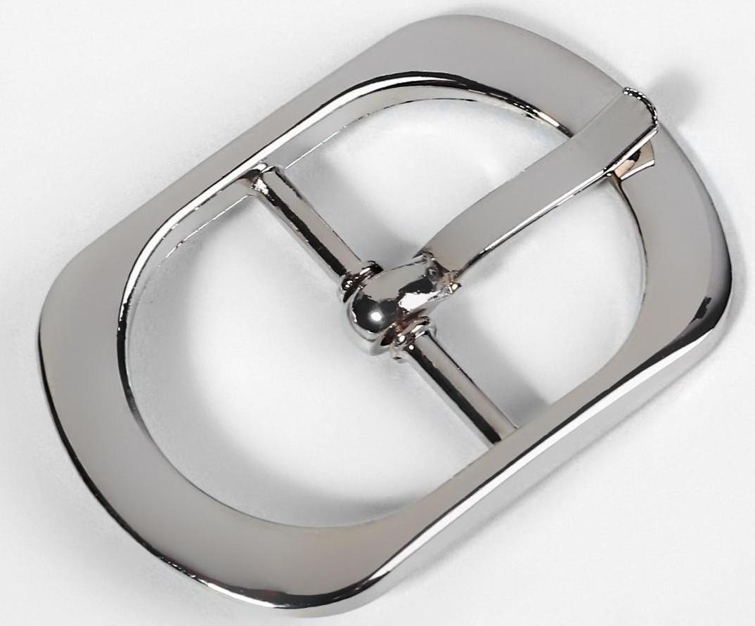 Пряжка для ремня, 3,6 × 2,4 см, 18 мм, цвет серебряный