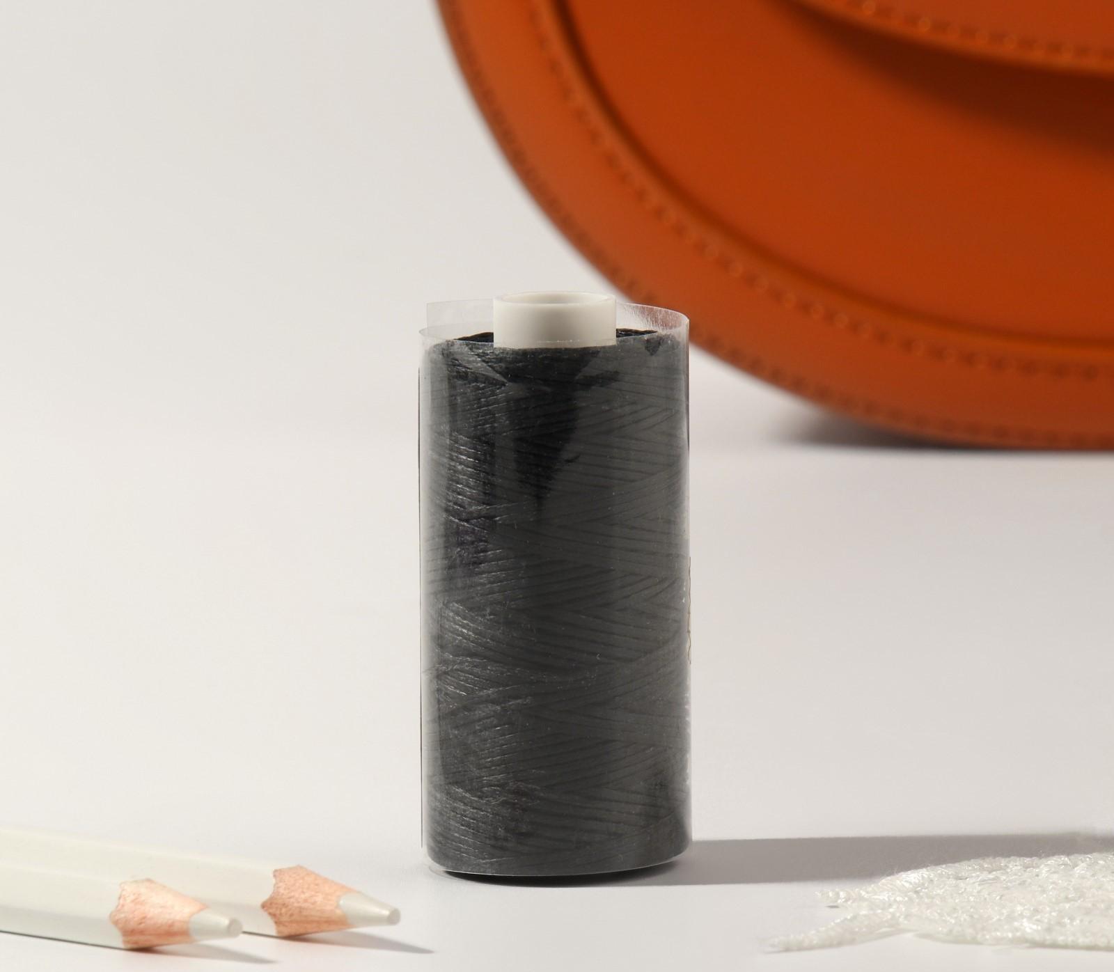 Нитки вощёные, 150D/16, 0,8 мм, 50 ± 2 м, цвет чёрный №9