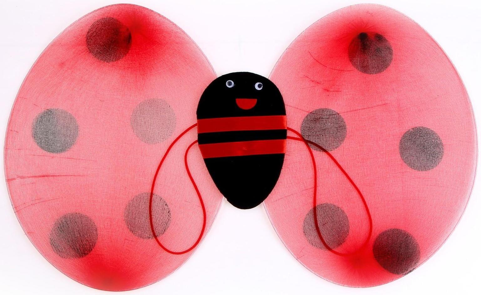 Карнавальный набор «Божья коровка» 4 предмета: юбка, крылья, жезл, ободок