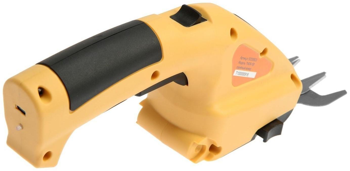 Ножницы-кусторез аккумуляторные ТУНДРА, 7.2 В, 1.3 Ач, Li-ion, время работы до 60 мин