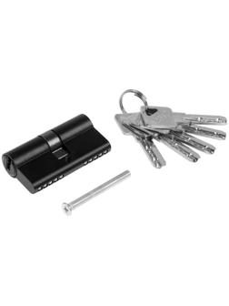 Цилиндровый механизм, 60 мм, перфор. ключ, 5 ключей, цвет черный