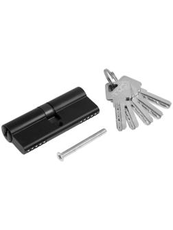 Цилиндровый механизм, 80 мм, перфор. ключ, 5 ключей, цвет черный