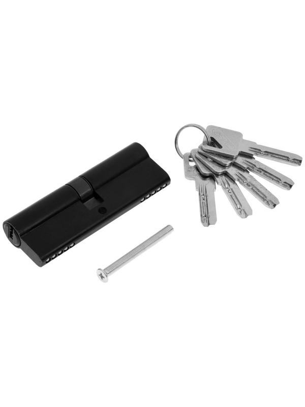 Цилиндровый механизм, 90 мм, перфор. ключ, 5 ключей, цвет черный