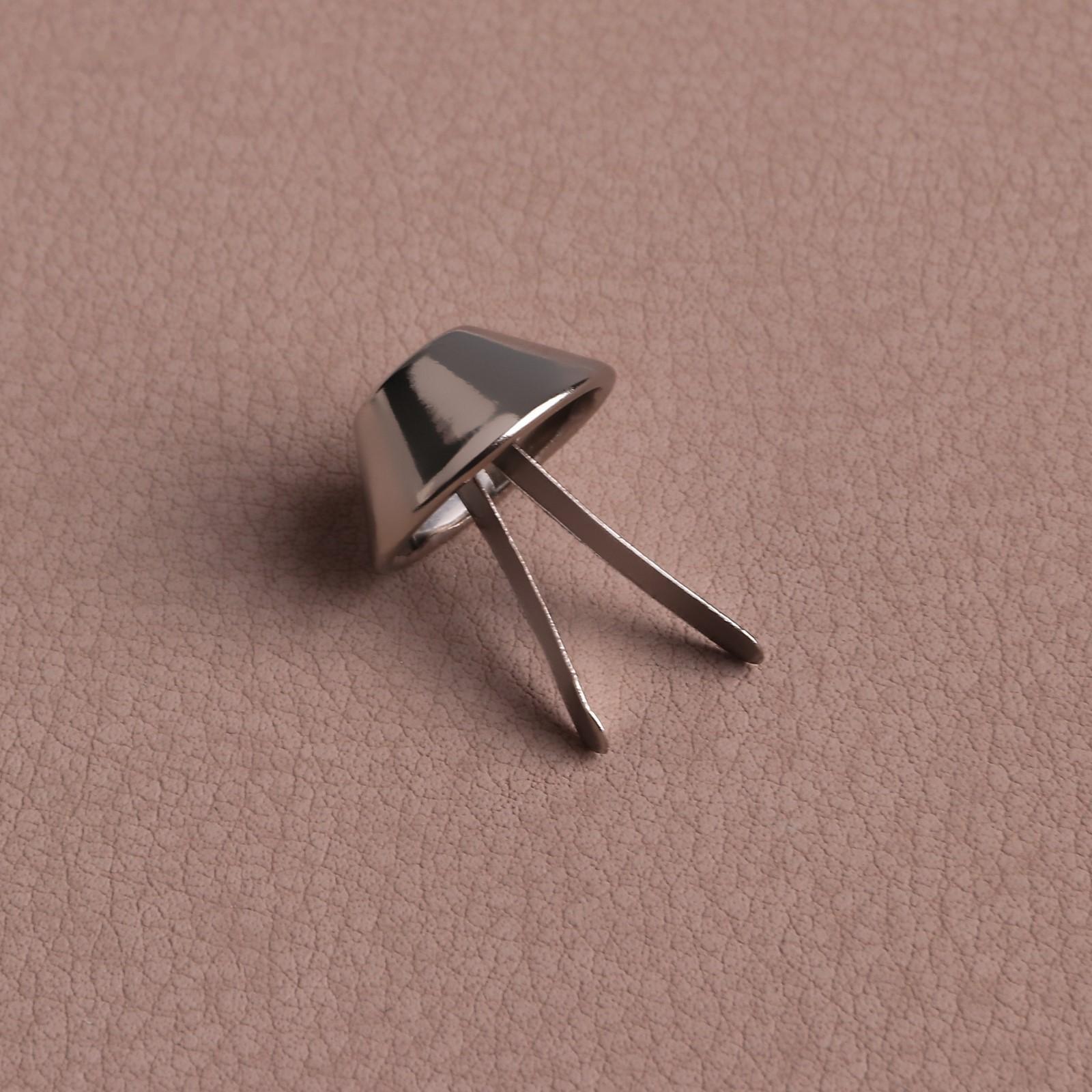 Ножки для дна сумки, 15 × 7 мм, 4 шт, цвет серебряный