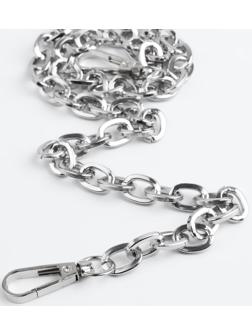 Цепочка для сумки, с карабинами, 14 × 10 мм, 60 см, цвет серебряный
