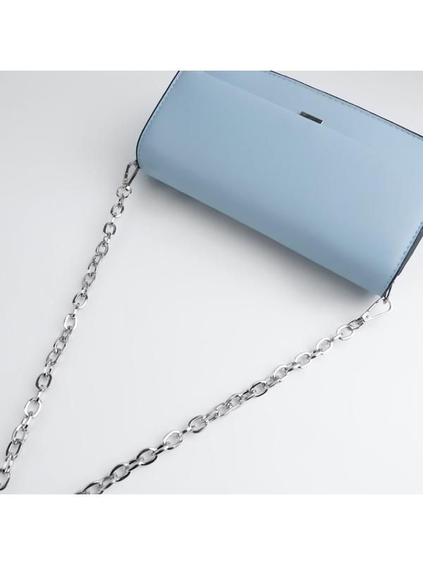 Цепочка для сумки, с карабинами, 14 × 10 мм, 60 см, цвет серебряный