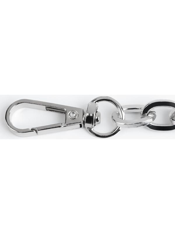 Цепочка для сумки, с карабинами, 14 × 10 мм, 60 см, цвет серебряный