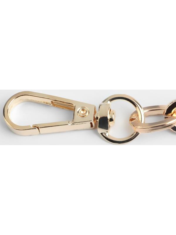 Цепочка для сумки, с карабинами, 14 × 10 мм, 60 см, цвет золотой