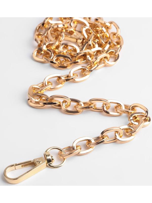 Цепочка для сумки, с карабинами, 14 × 10 мм, 60 см, цвет золотой