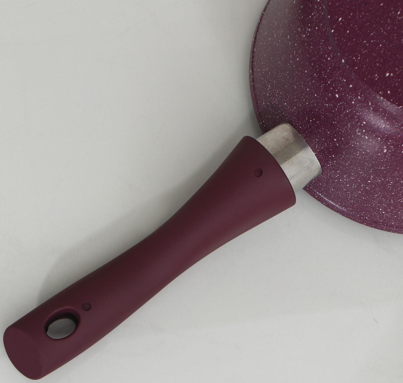 Ковш Trendy Style, 1,5 л, стеклянная крышка, съемная ручка, антипригарное покрытие, цвет бордовый