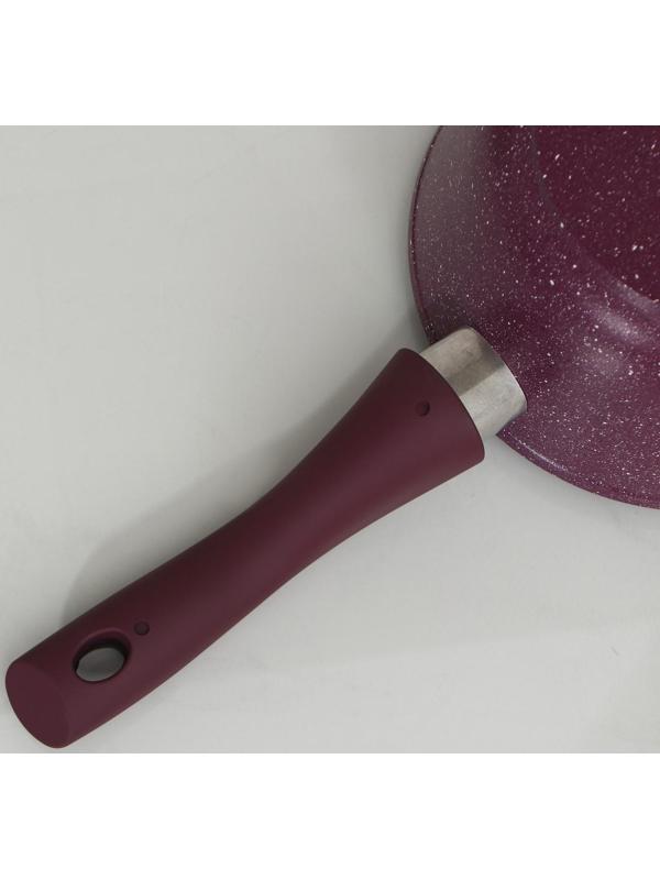 Ковш Trendy Style, 1,5 л, стеклянная крышка, съемная ручка, антипригарное покрытие, цвет бордовый