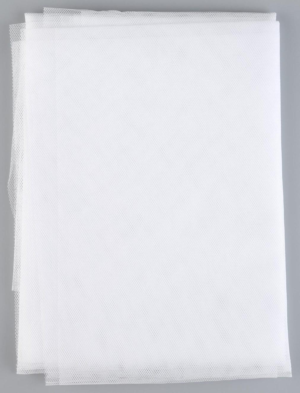 Сетка москитная с крепежом и ПВХ профилями для дверных проемов, 1,5×2,1 м, в пакете, цвет белый