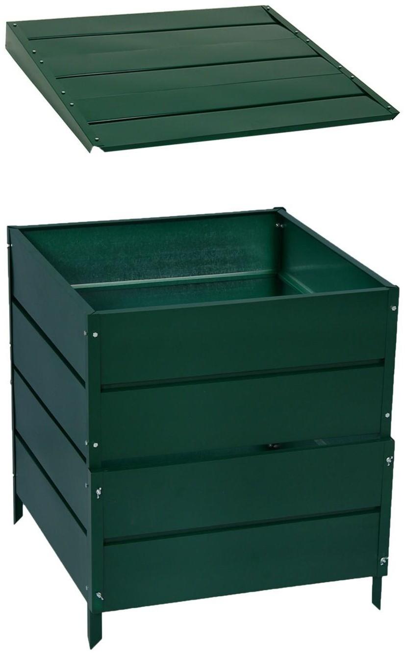 Крышка для компостера, 100 × 100 см, оцинкованная, зелёная