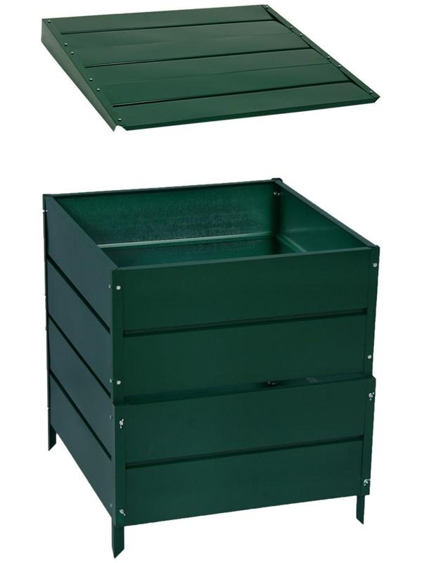 Крышка для компостера, 100 × 100 см, оцинкованная, зелёная